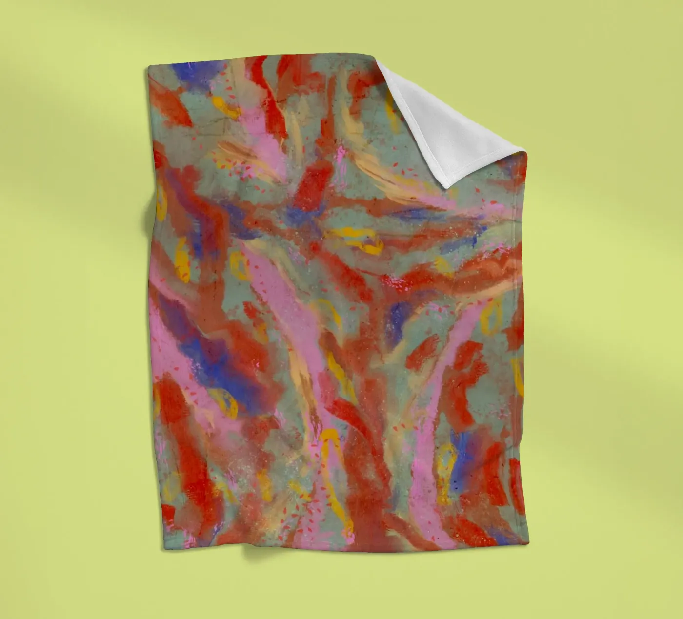 Red Flash Pattern fleece blanket by treechild