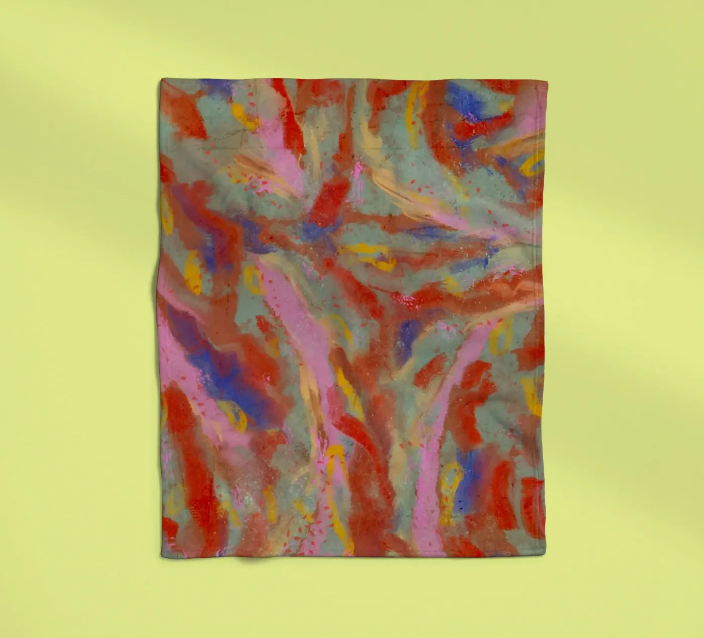 Red Flash Pattern fleece blanket by treechild