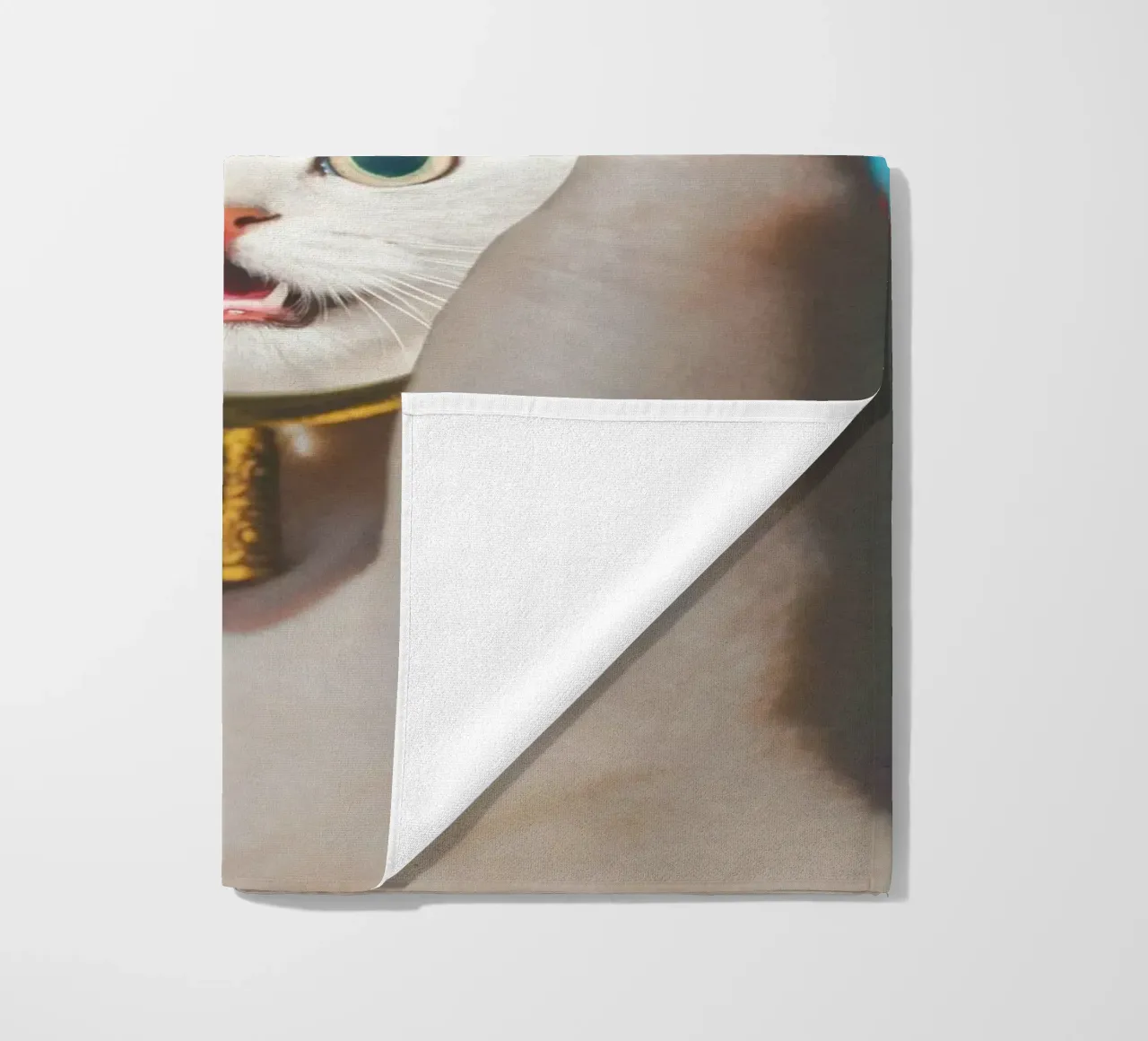 Meow! Cat Transformation beach towel by MsGonzalez