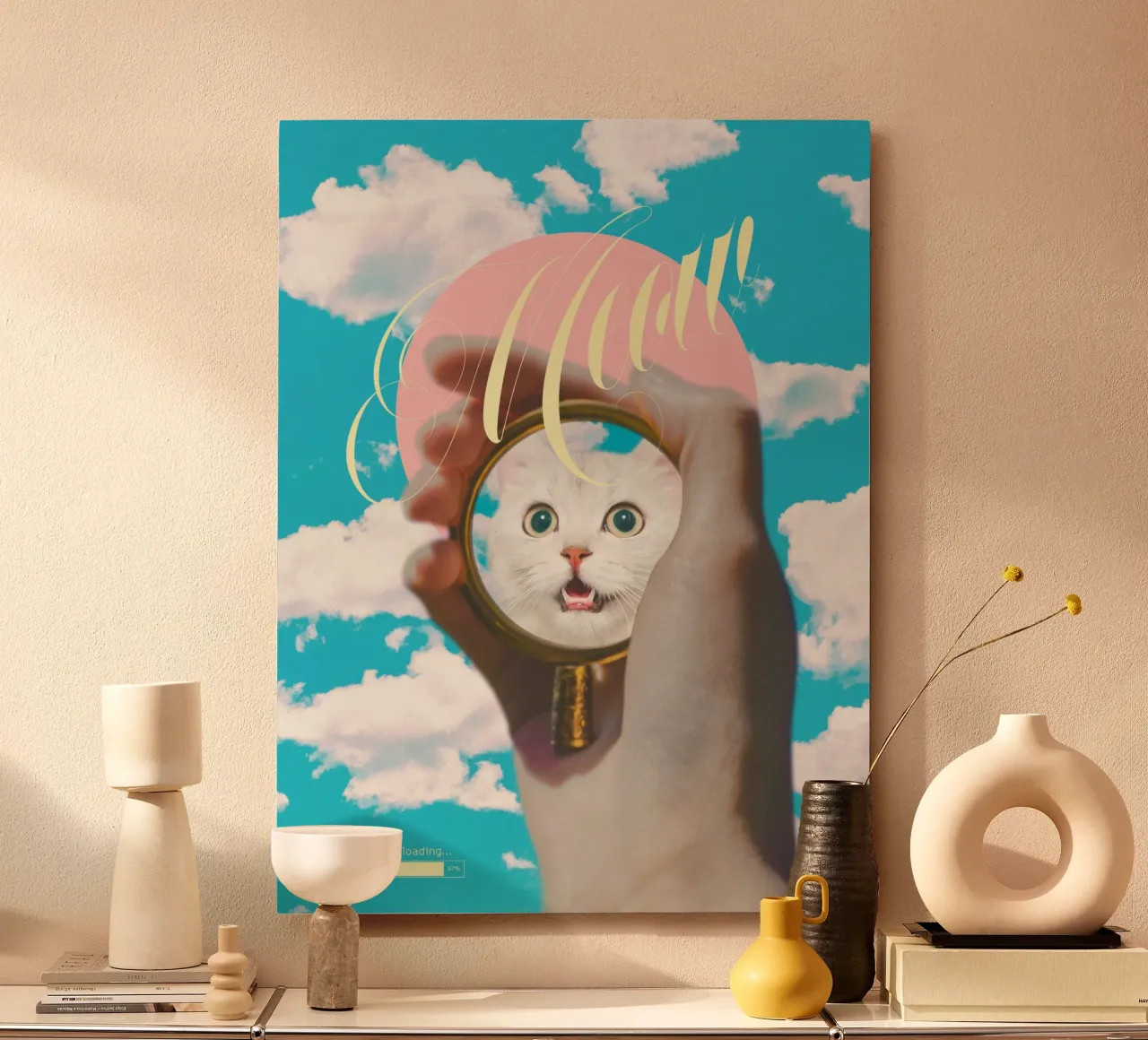 Meow! Cat Transformation alluminio dibond da MsGonzalez