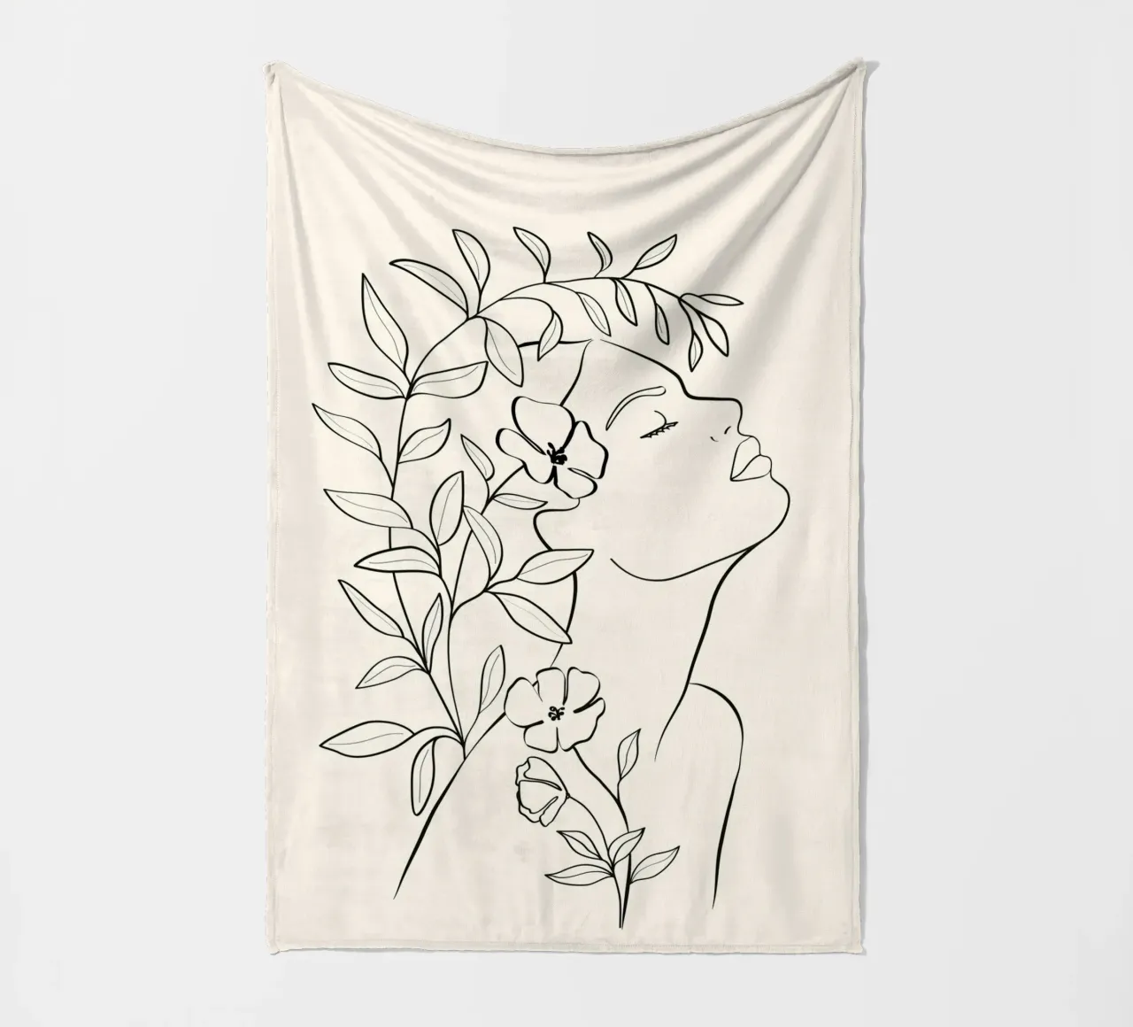 Minimal Blooming 01 coperta in pile da Nadjaa
