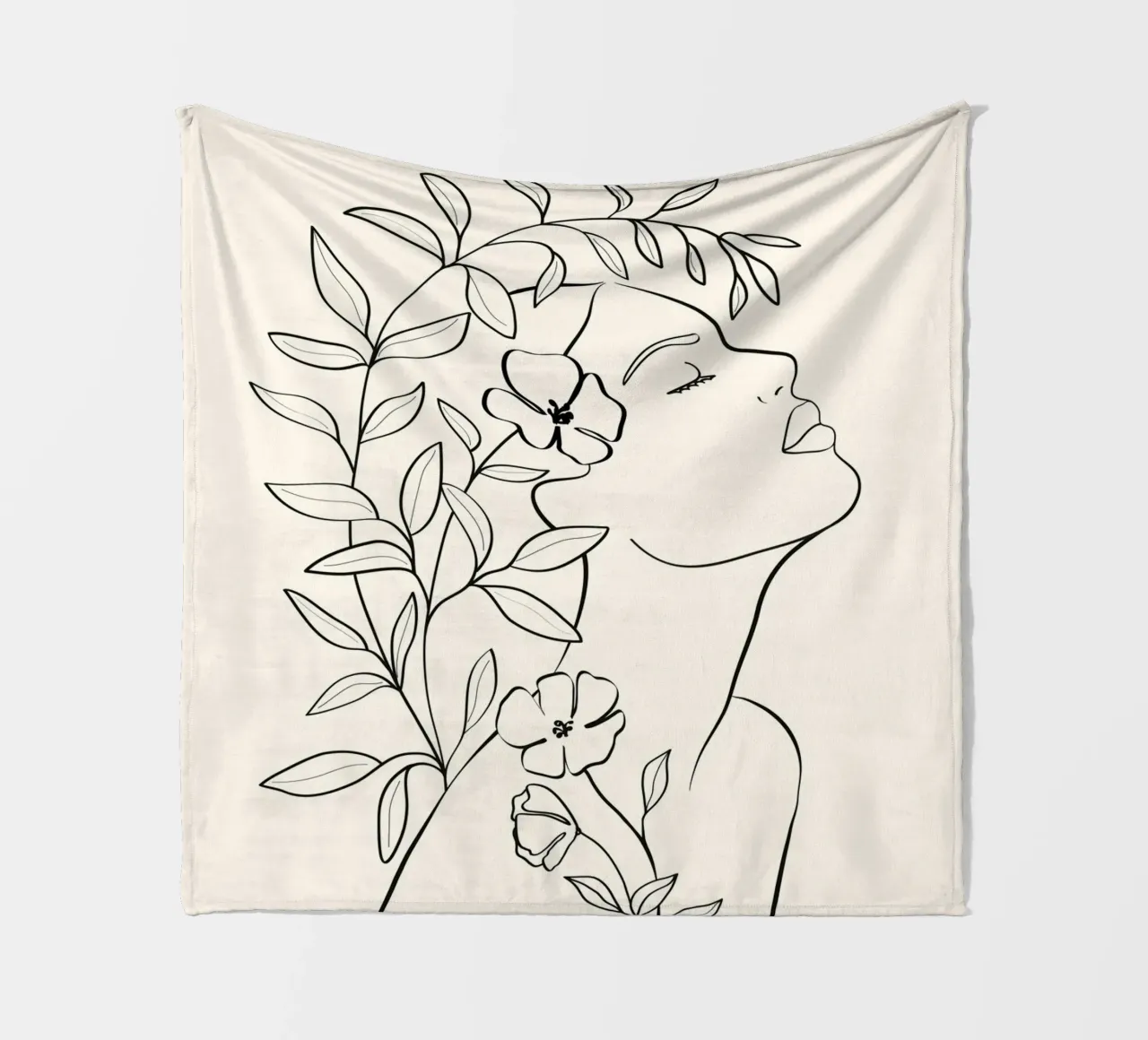 Minimal Blooming 01 coperta in pile da Nadjaa