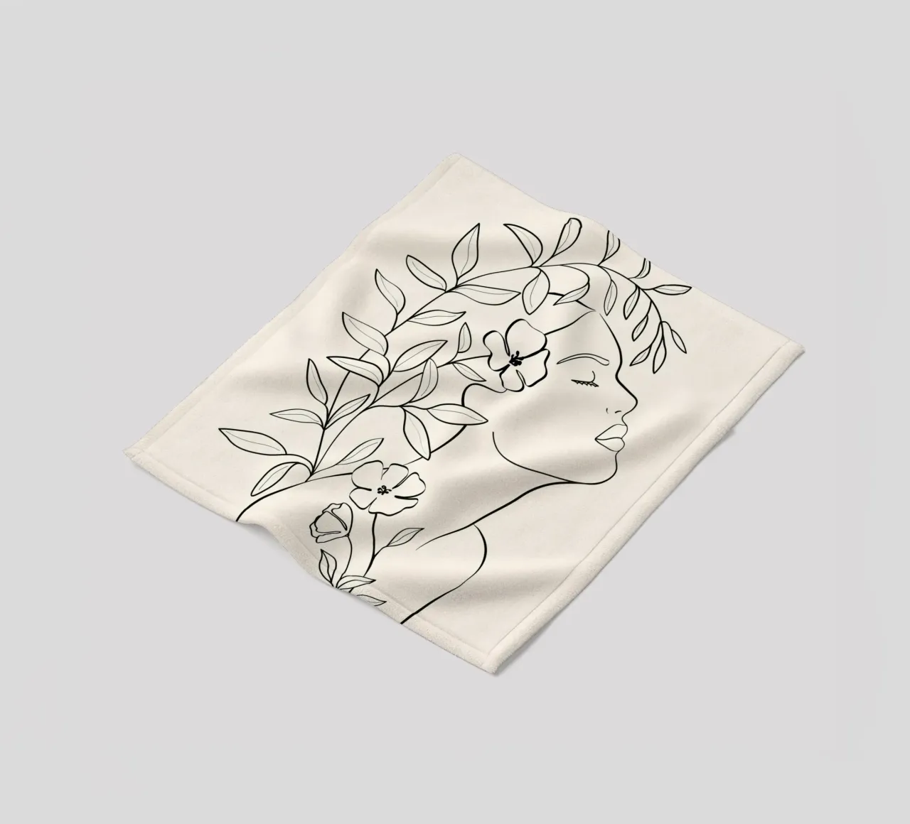 Minimal Blooming 01 coperta in pile da Nadjaa