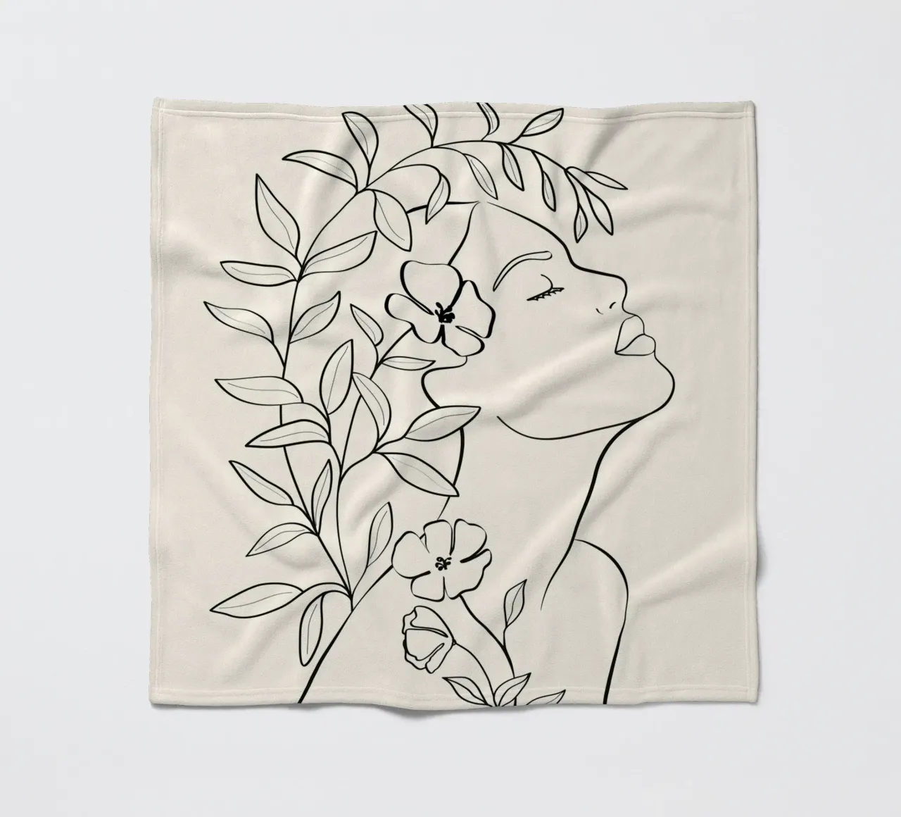 Minimal Blooming 01 coperta in pile da Nadjaa