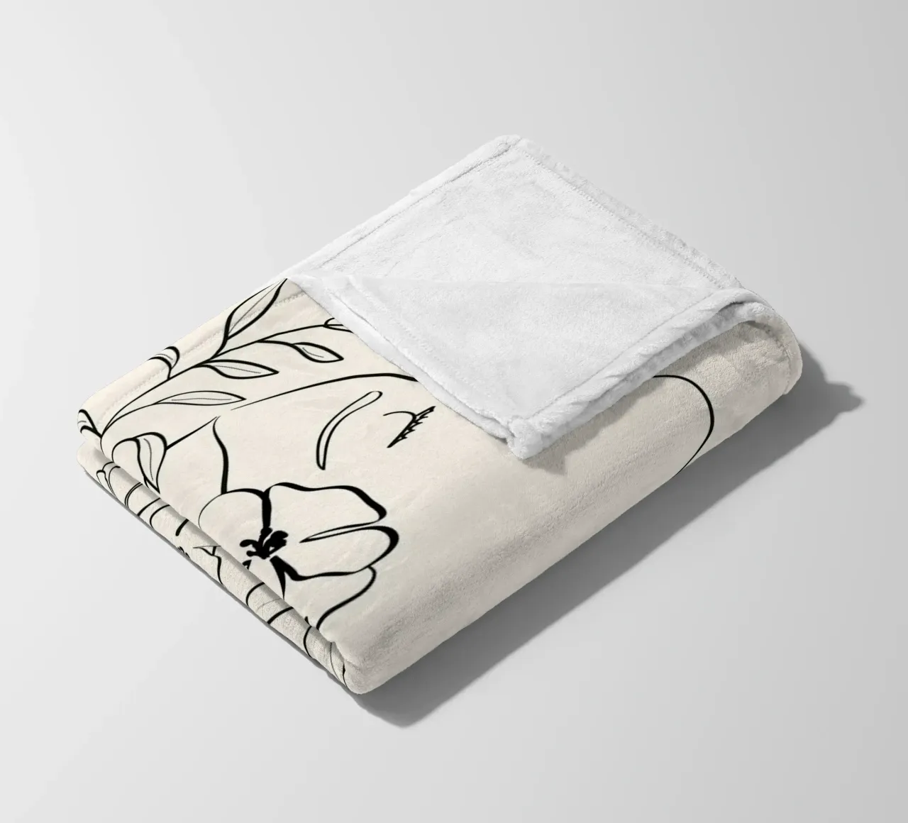 Minimal Blooming 01 coperta in pile da Nadjaa