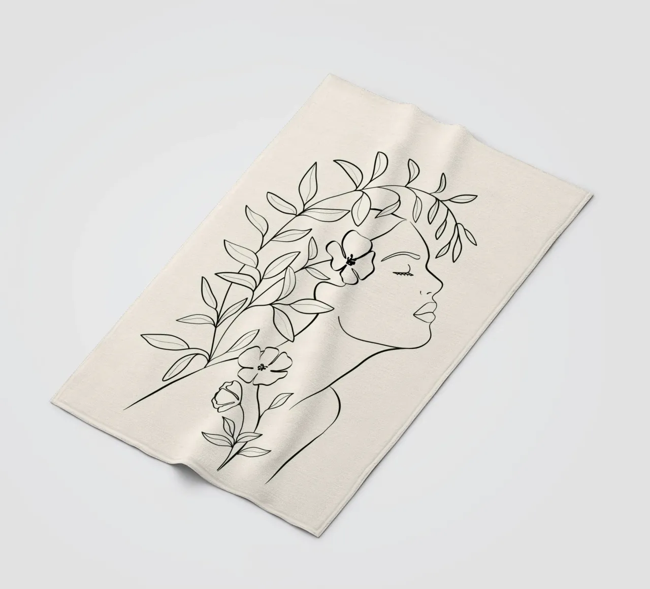 Minimal Blooming 01 coperta in pile da Nadjaa