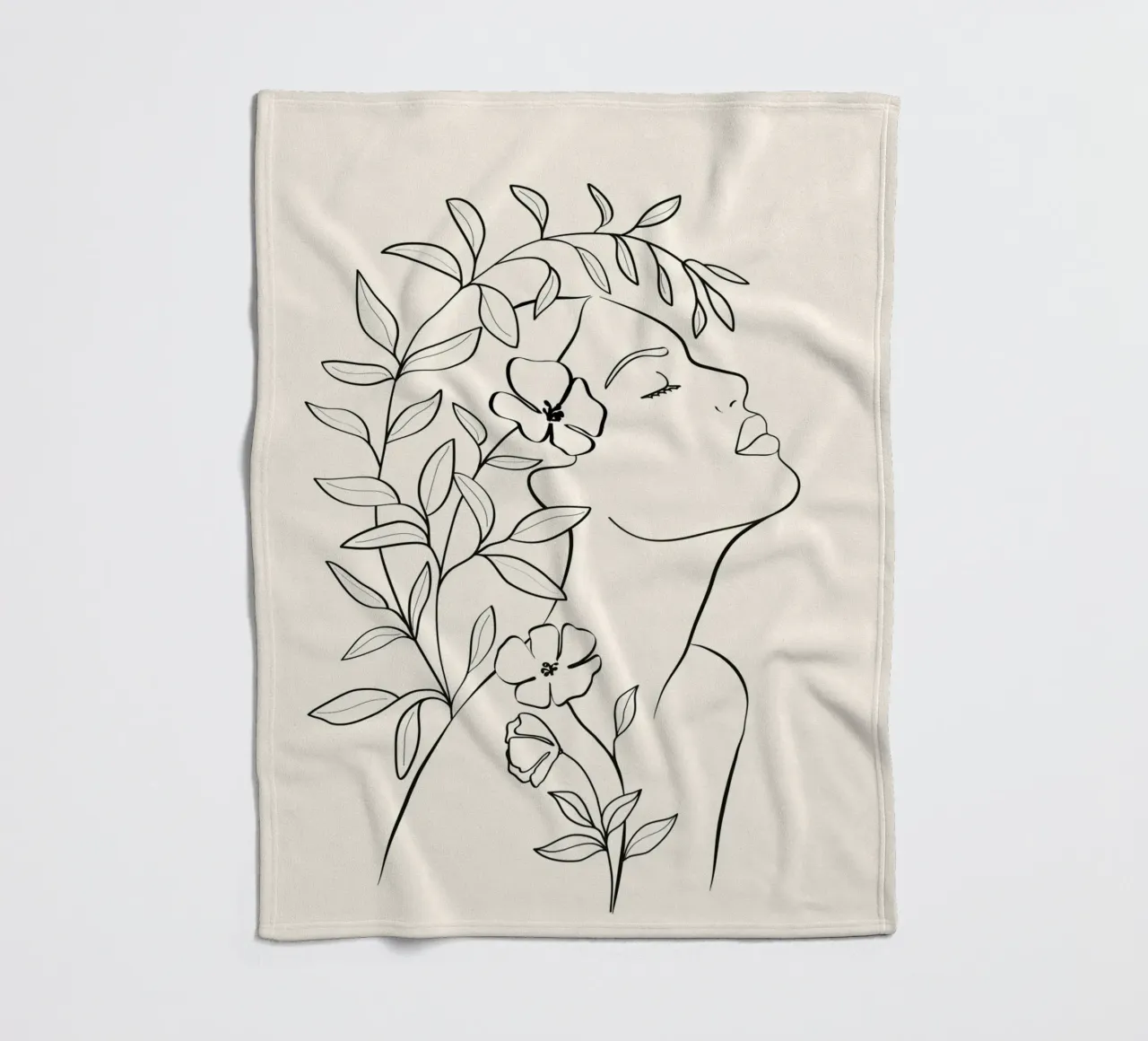 Minimal Blooming 01 coperta in pile da Nadjaa