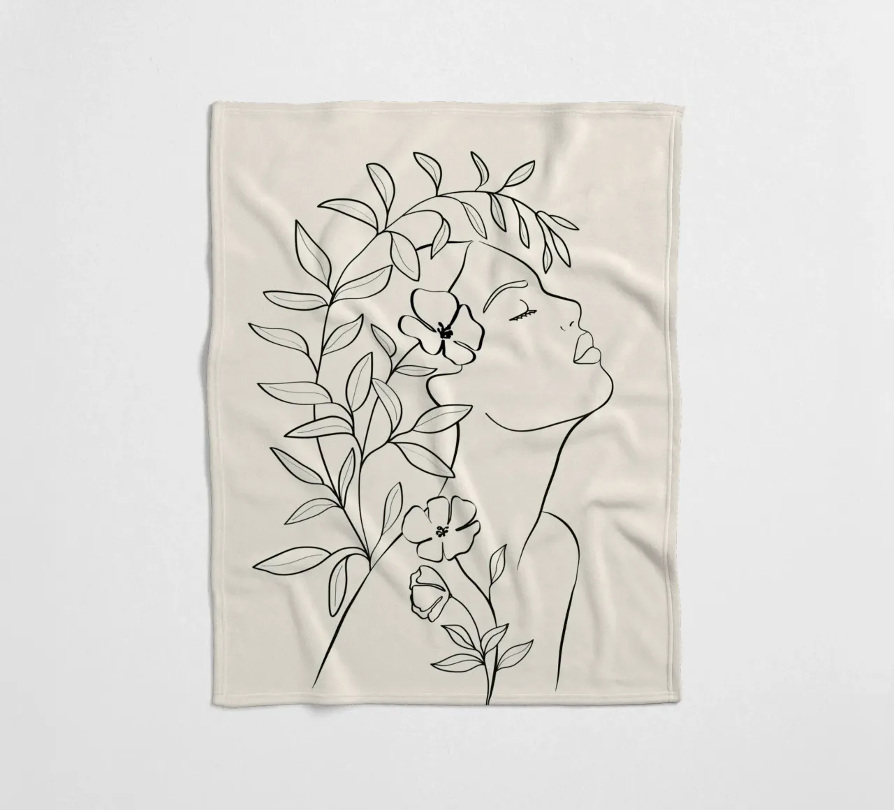 Minimal Blooming 01 coperta in pile da Nadjaa