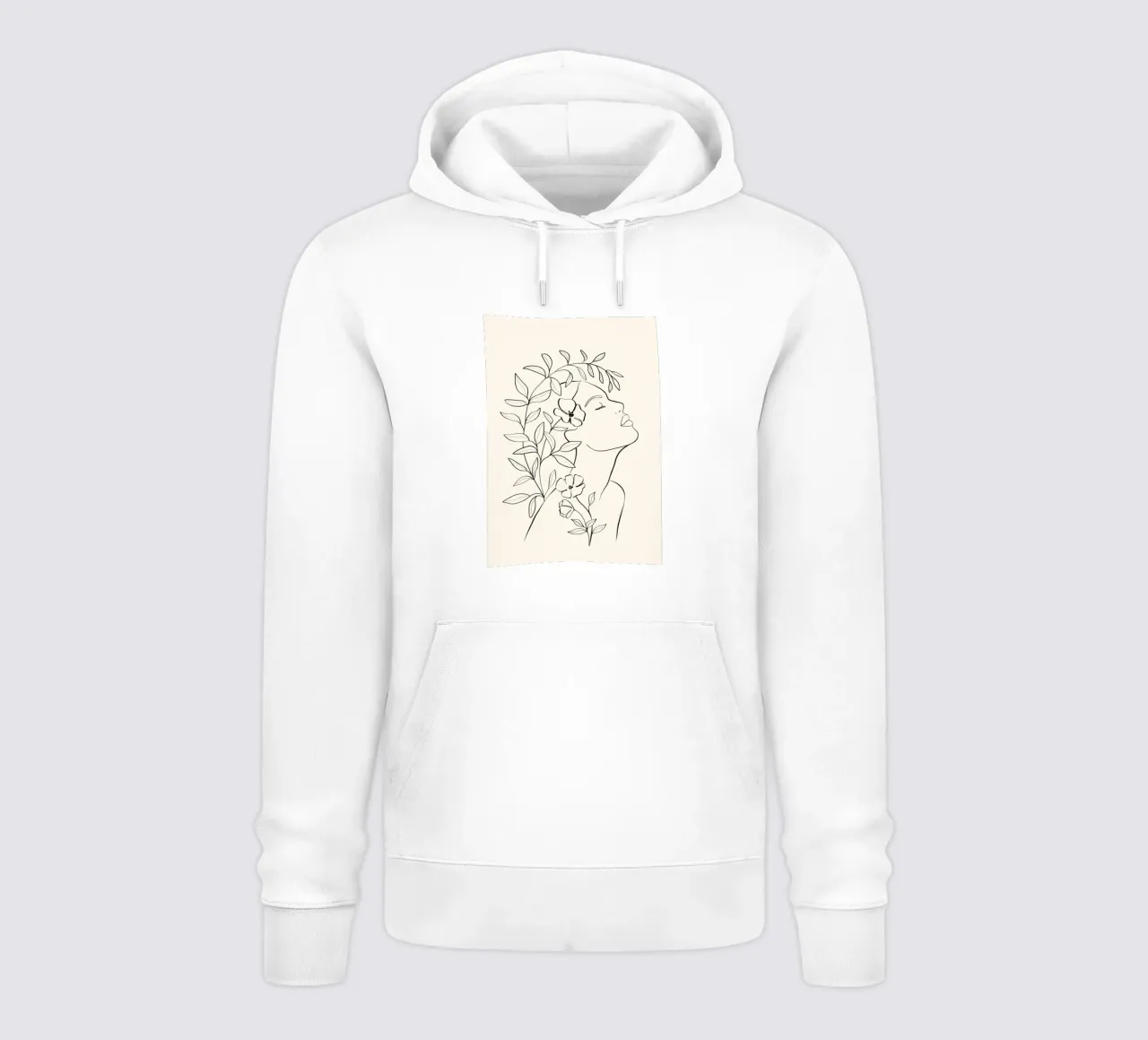 Minimal Blooming 01 felpa con cappuccio da Nadjaa