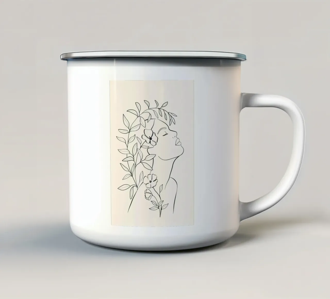 Minimal Blooming 01 tazza in smalto da Nadjaa