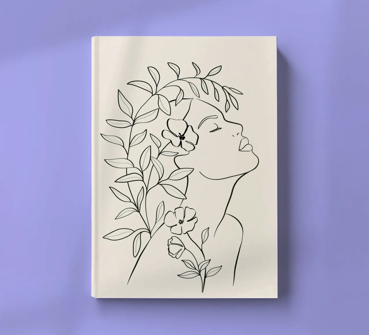 Minimal Blooming 01 notebook by Nadjaa