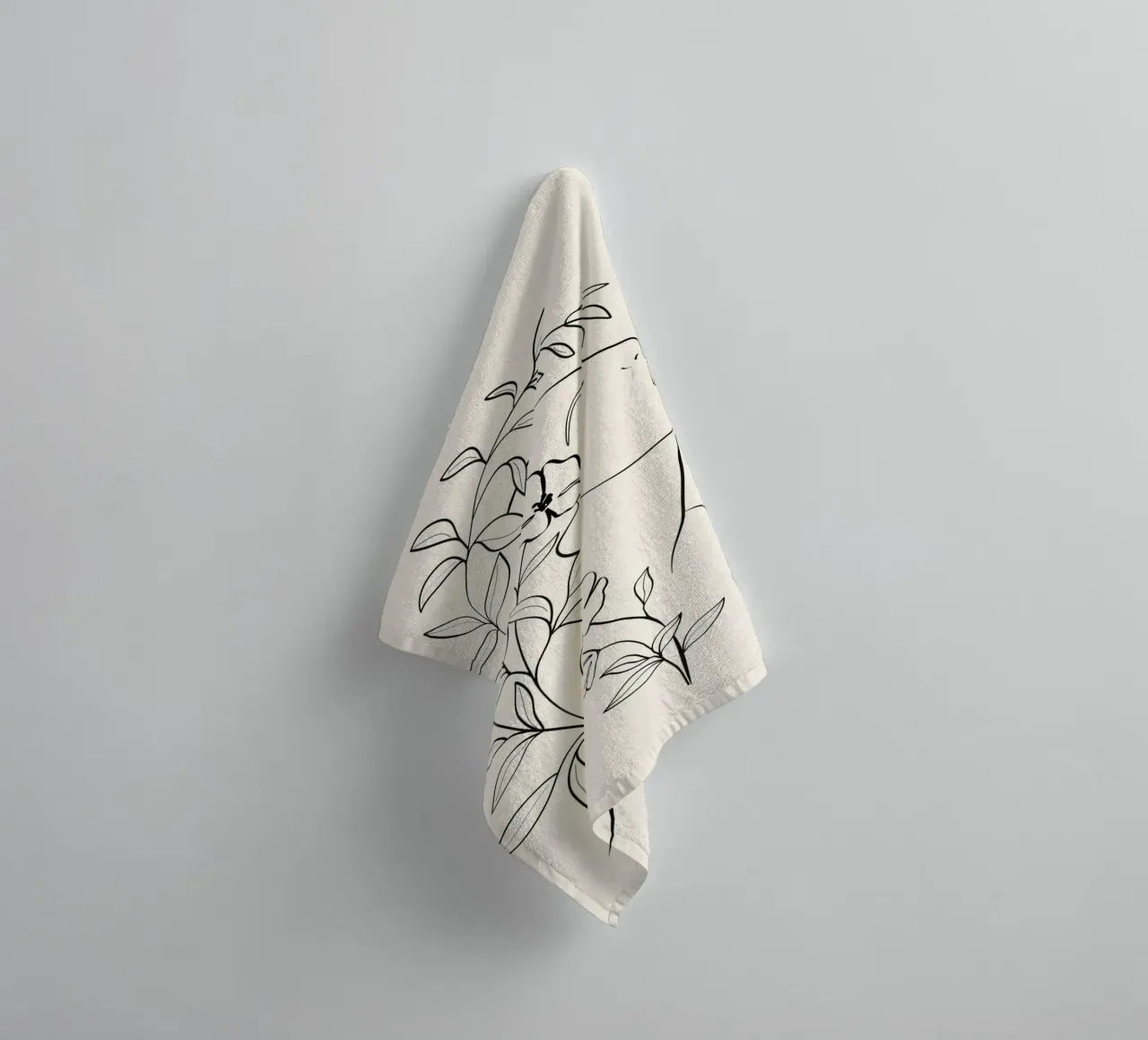 Minimal Blooming 01 towel by Nadjaa