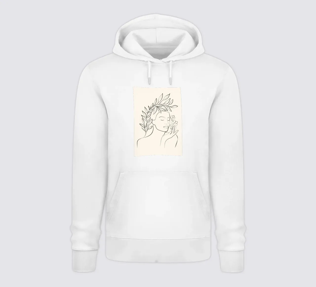 Minimal Blooming 02 felpa con cappuccio da Nadjaa