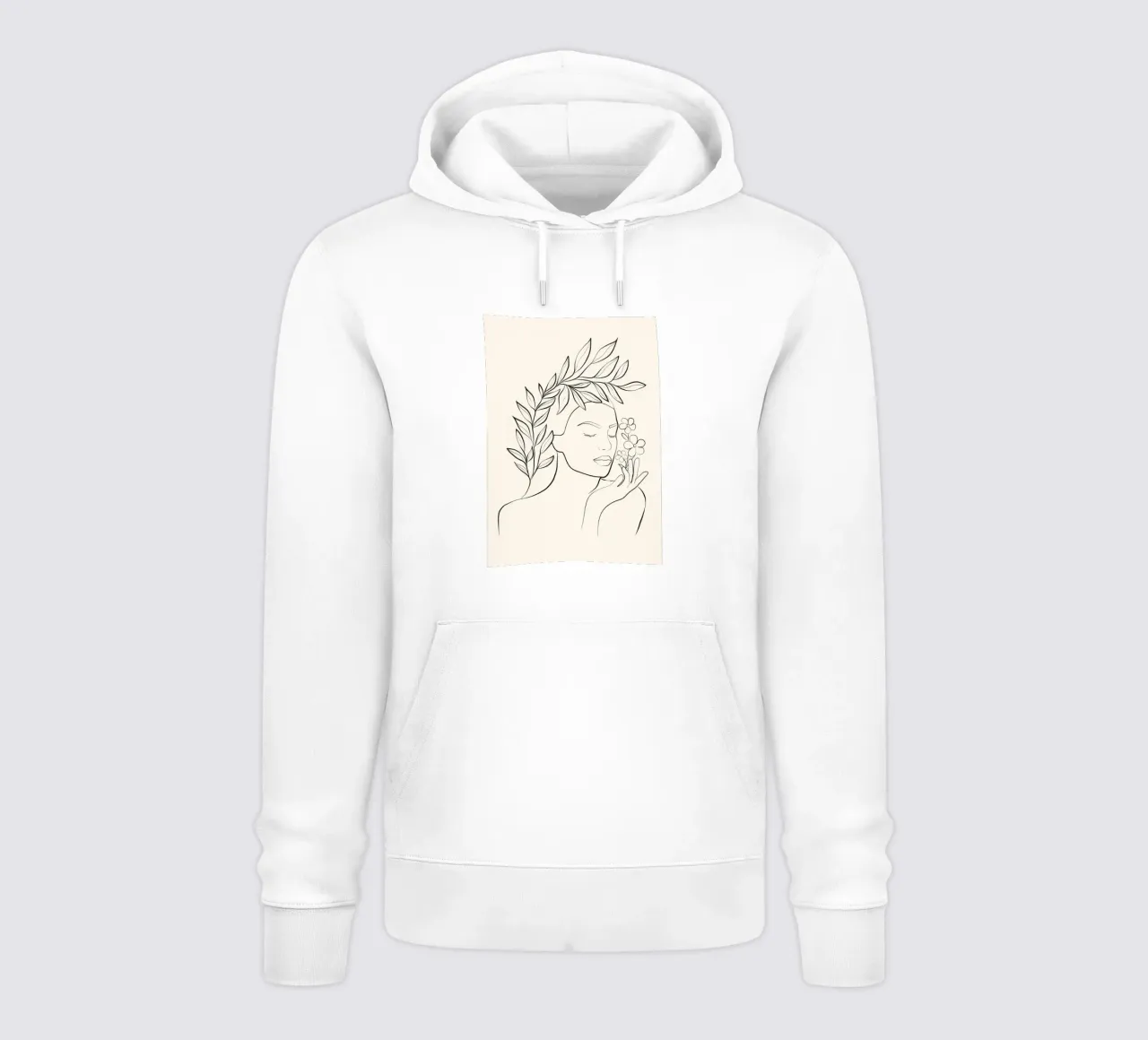 Minimal Blooming 02 felpa con cappuccio da Nadjaa