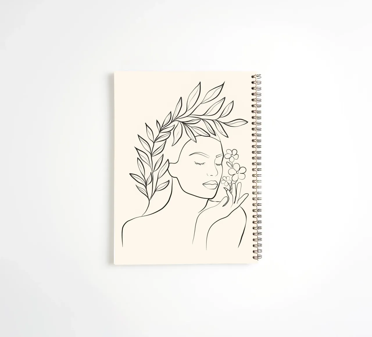 Minimal Blooming 02 spiral notebook by Nadjaa
