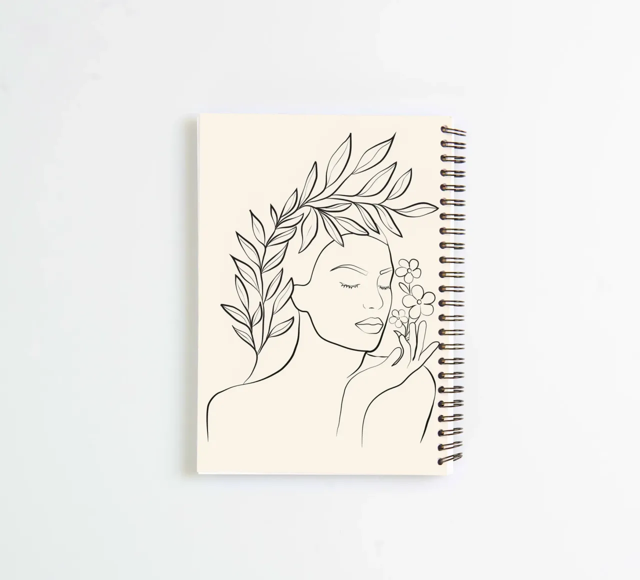 Minimal Blooming 02 spiral notebook by Nadjaa
