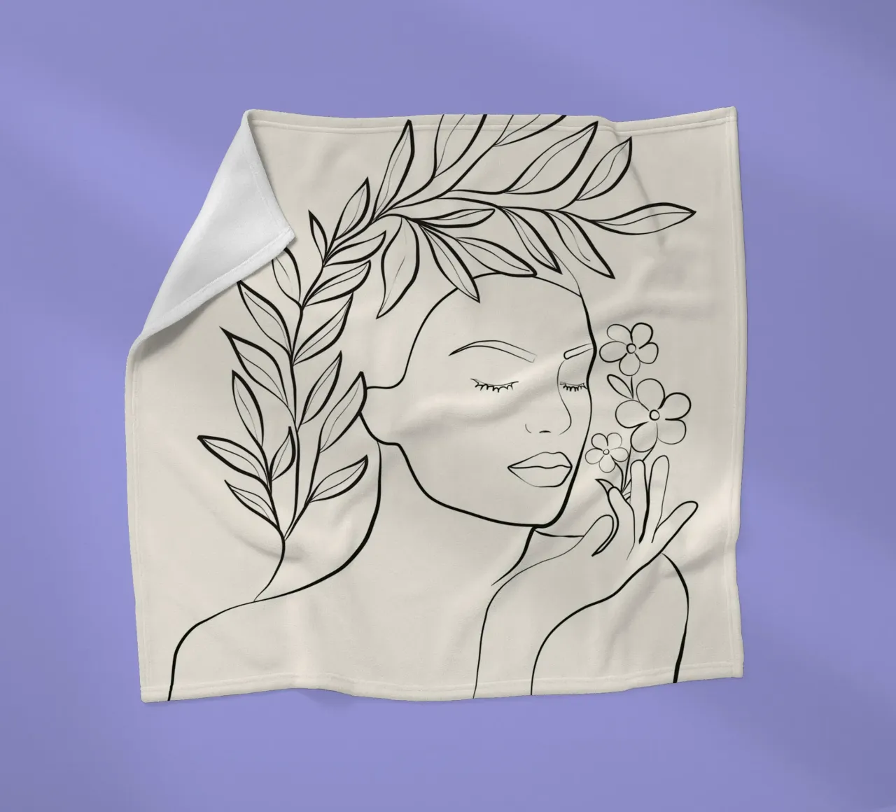 Minimal Blooming 02 coperta in pile da Nadjaa