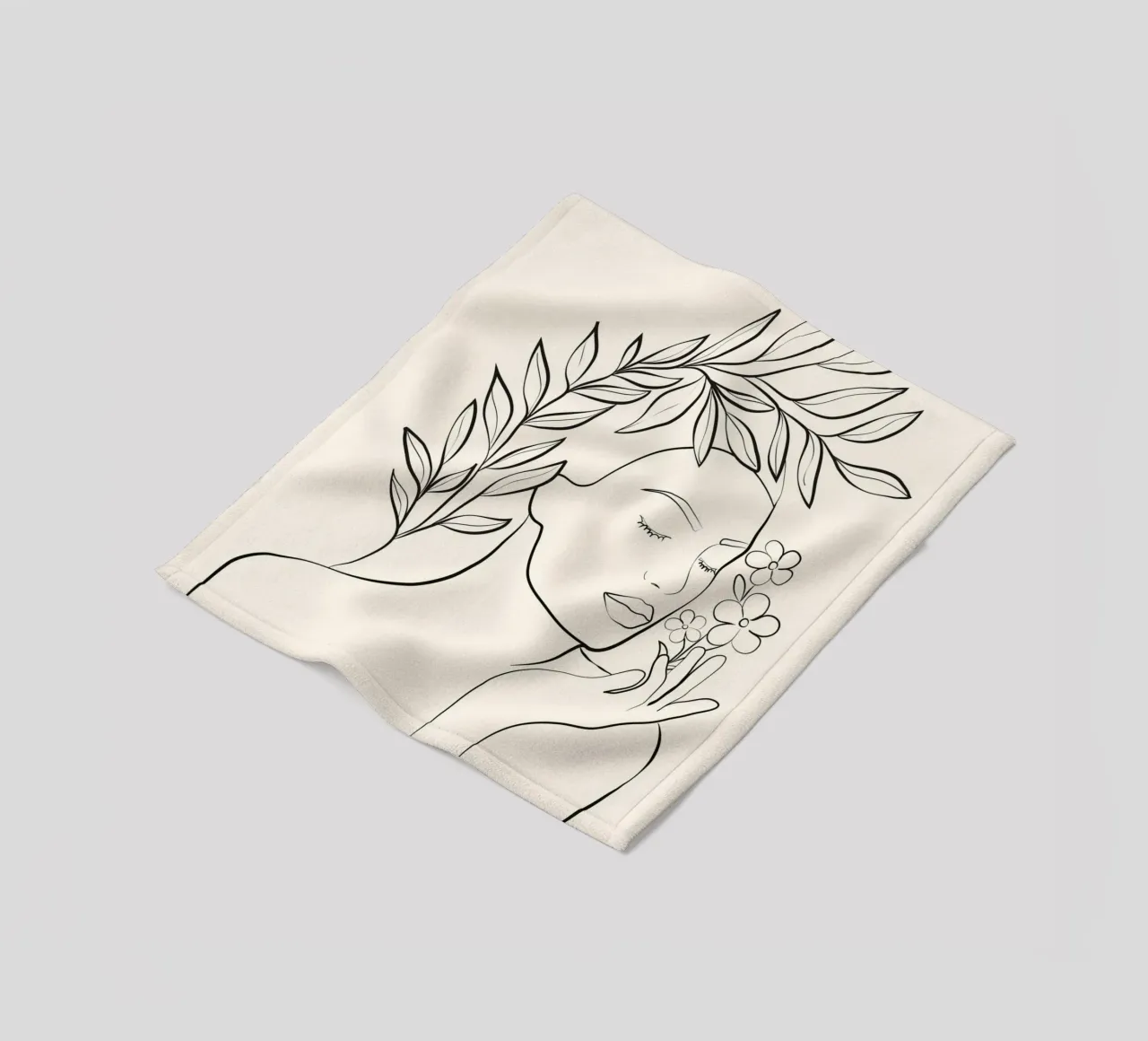 Minimal Blooming 02 coperta in pile da Nadjaa