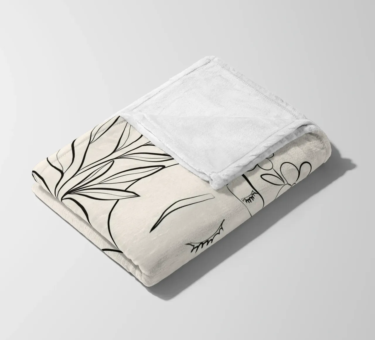 Minimal Blooming 02 coperta in pile da Nadjaa