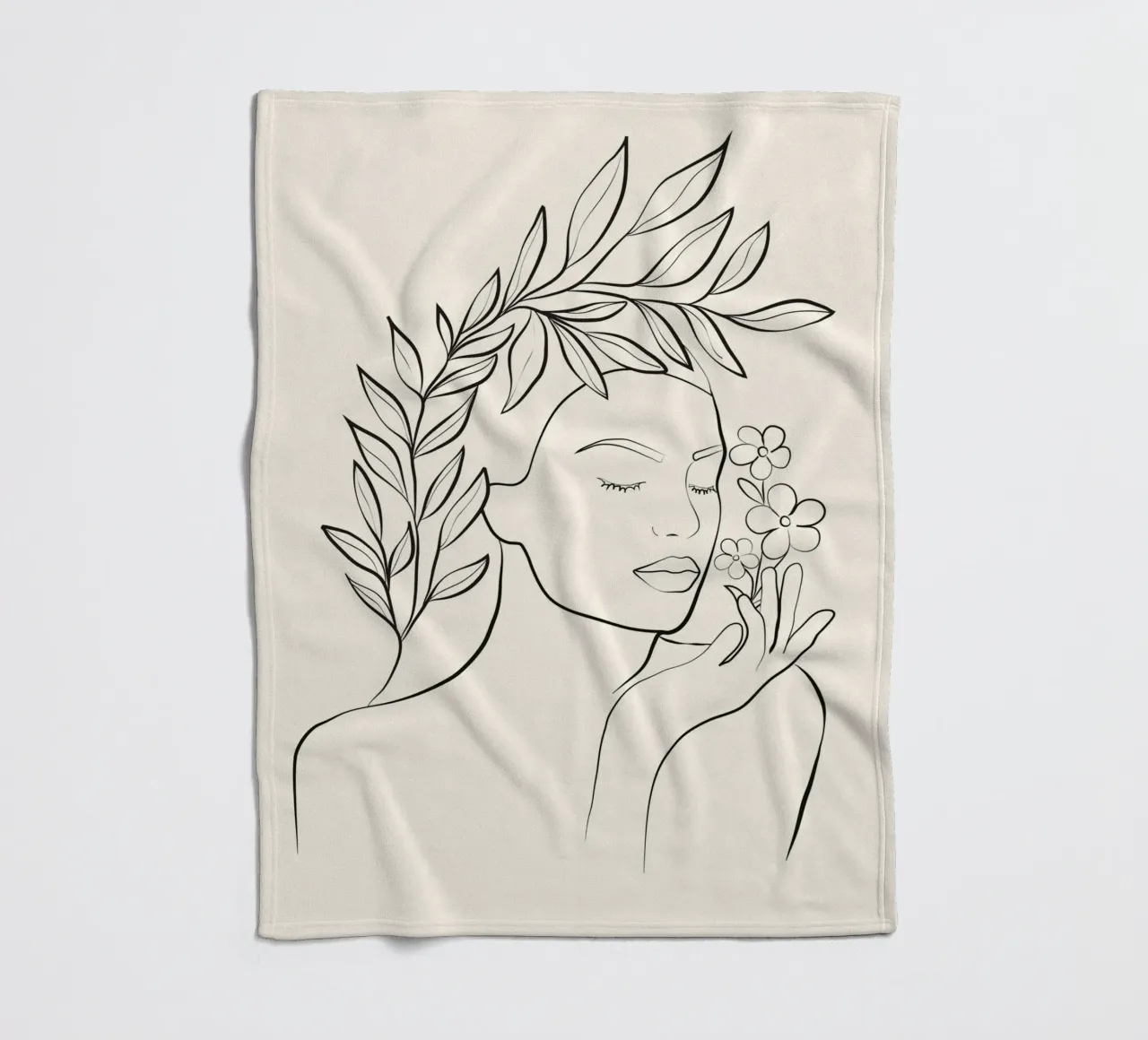Minimal Blooming 02 coperta in pile da Nadjaa
