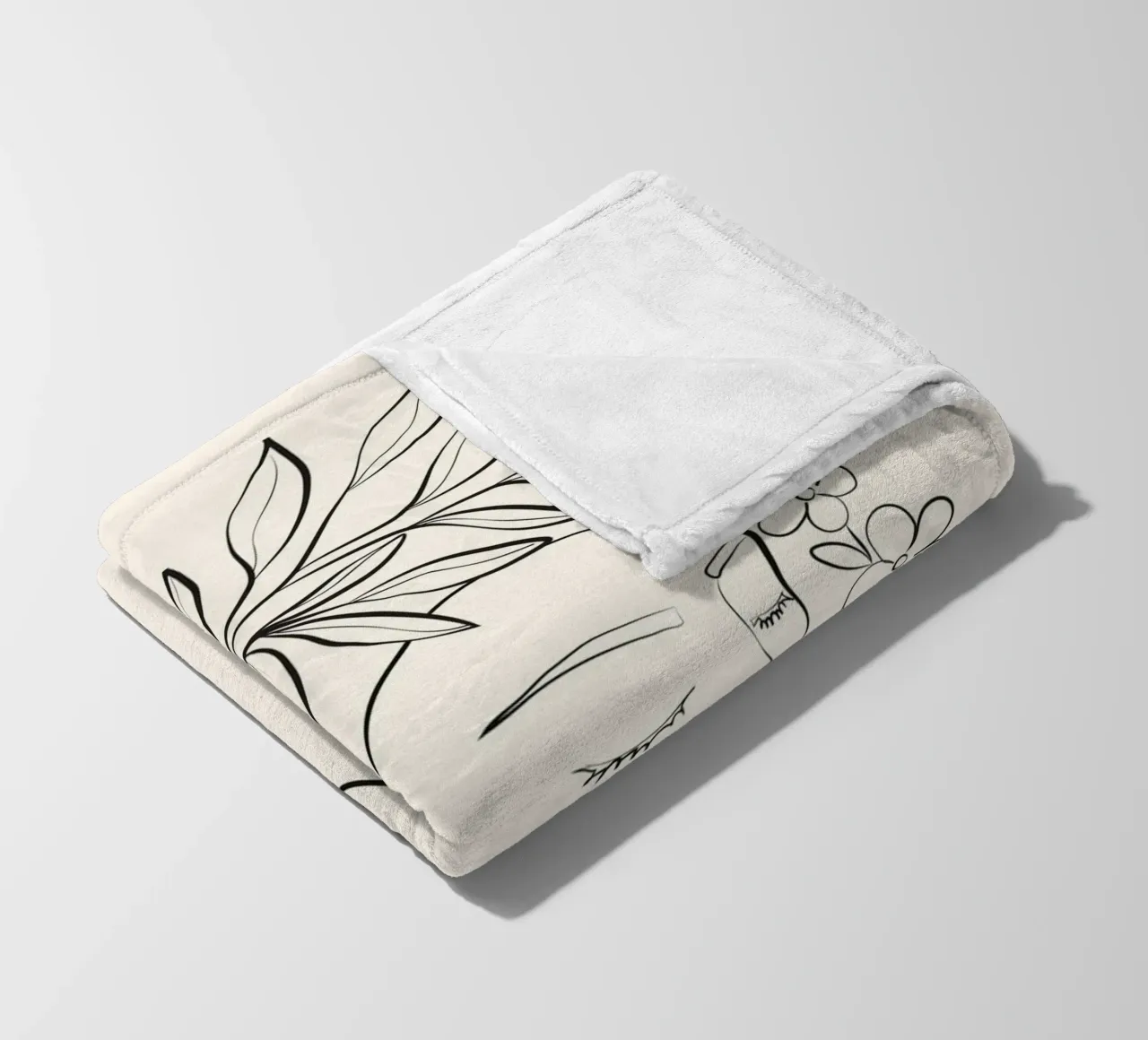 Minimal Blooming 02 coperta in pile da Nadjaa