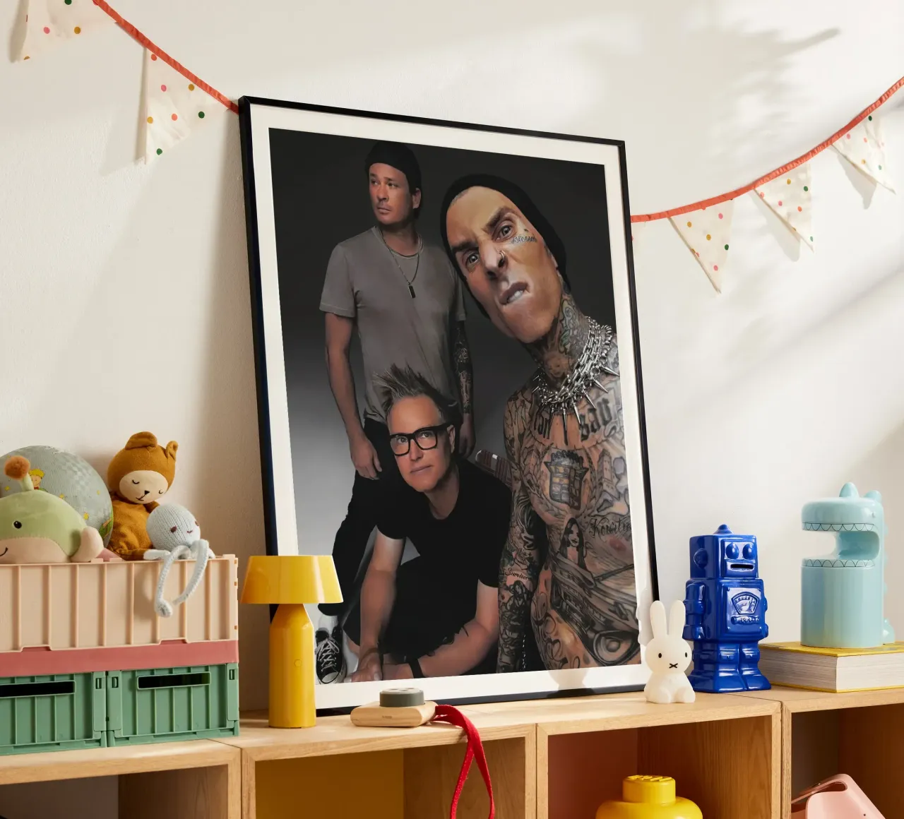 Blink 182 poster con telaio in legno da Musadad Shop