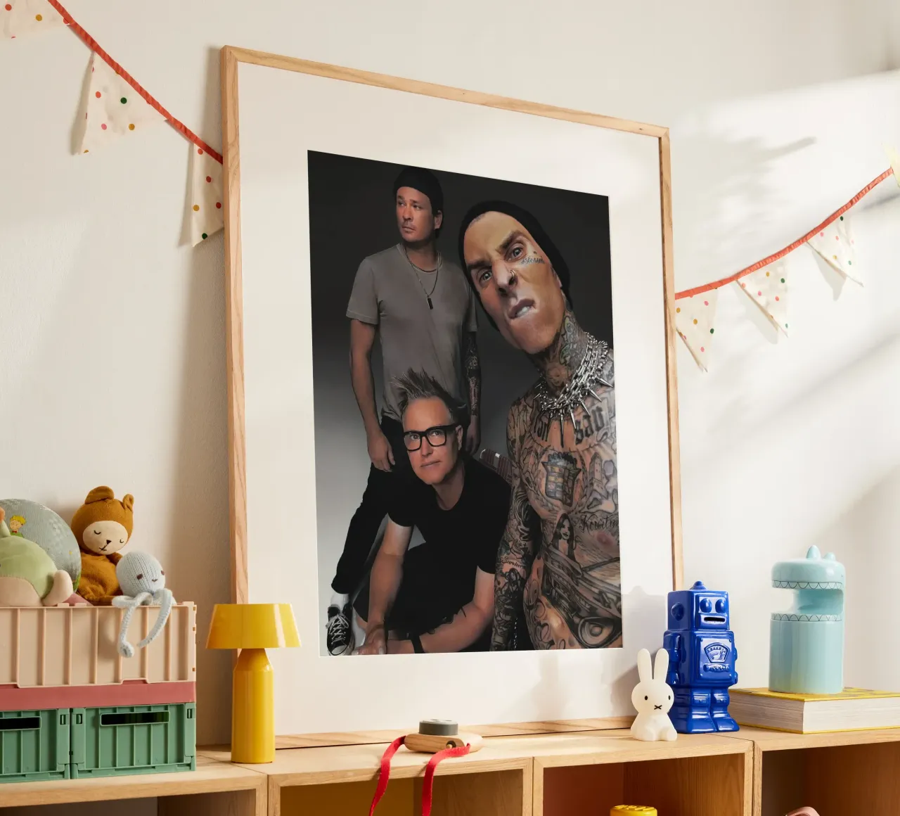Blink 182 poster con telaio in legno da Musadad Shop