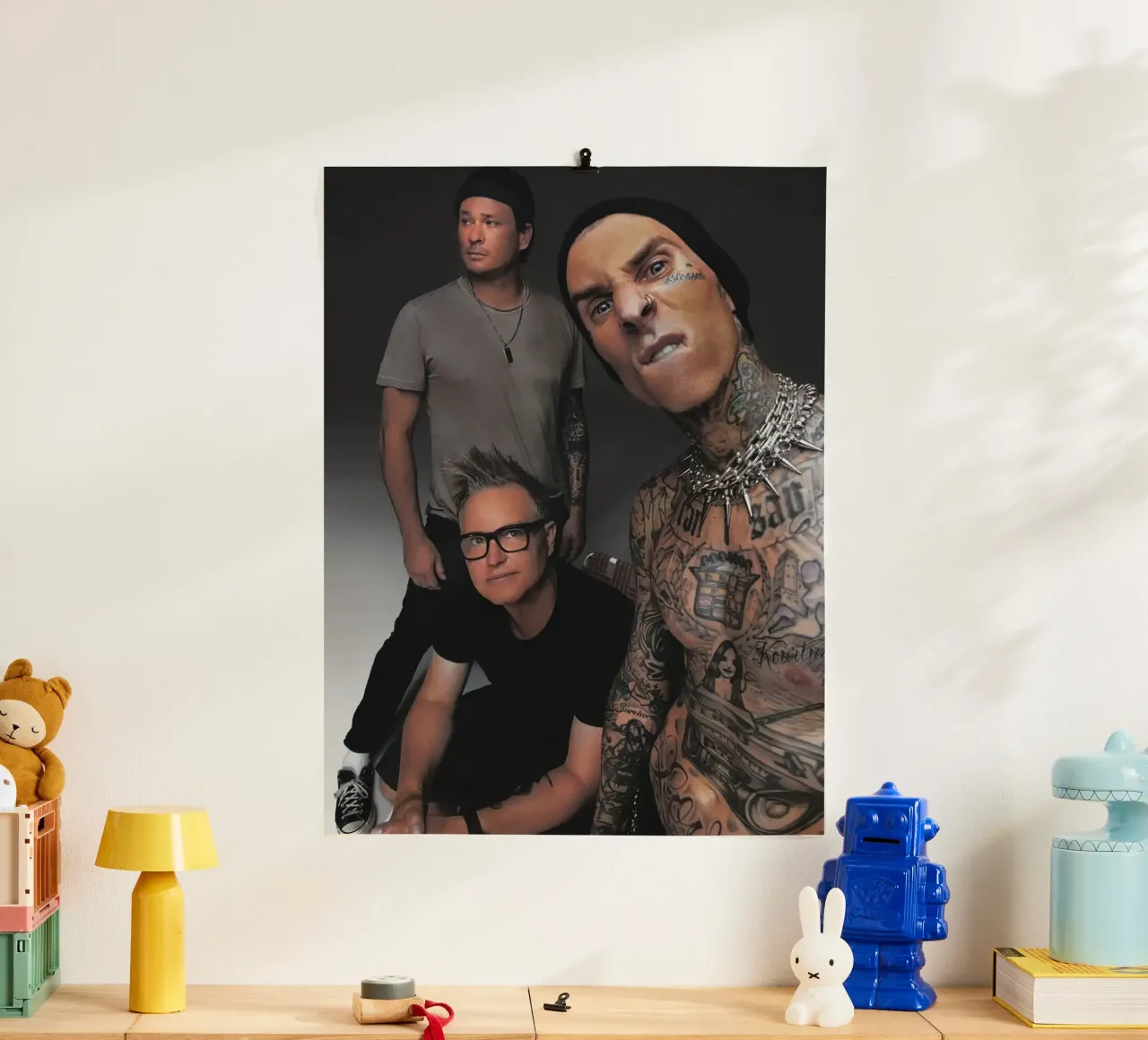 Blink 182 poster con telaio in legno da Musadad Shop