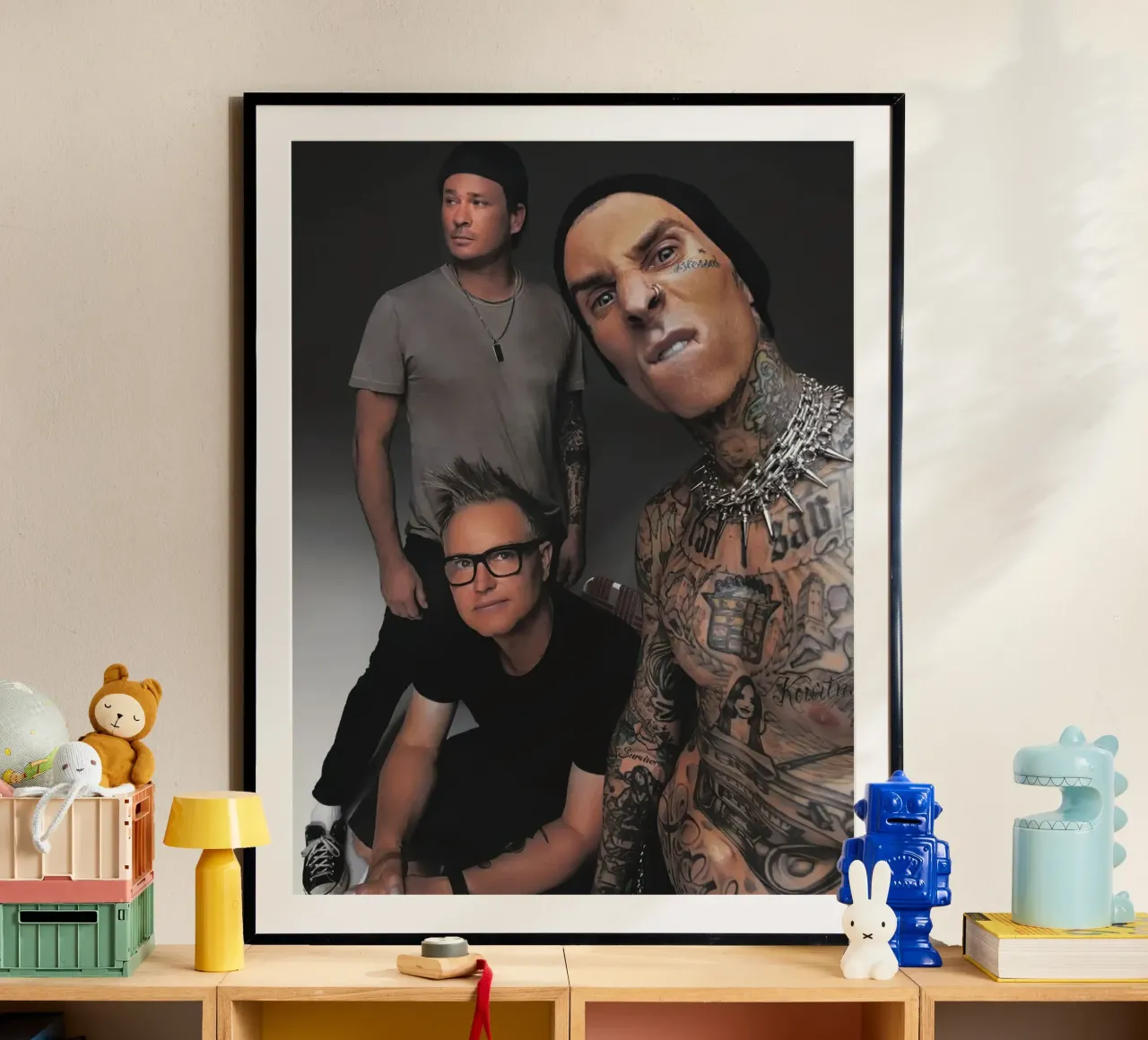 Blink 182 poster con telaio in legno da Musadad Shop