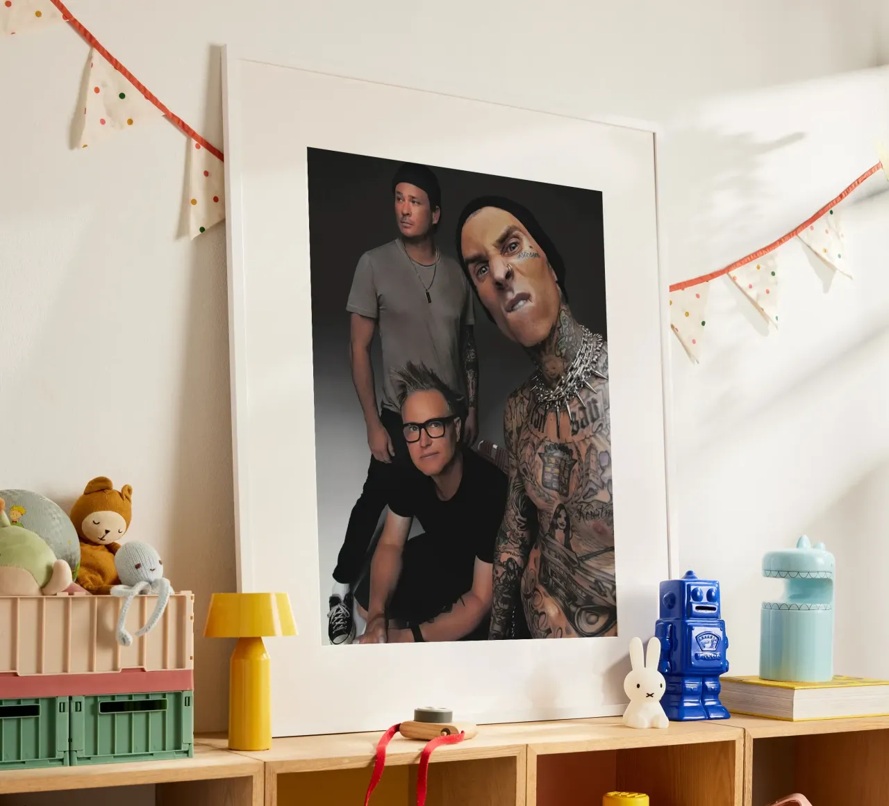 Blink 182 poster con telaio in legno da Musadad Shop