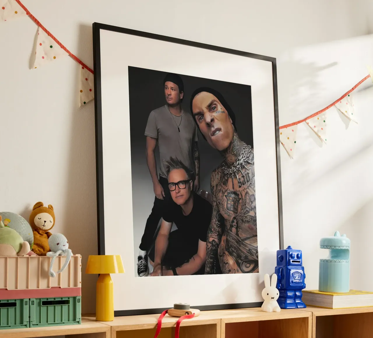 Blink 182 poster con telaio in legno da Musadad Shop