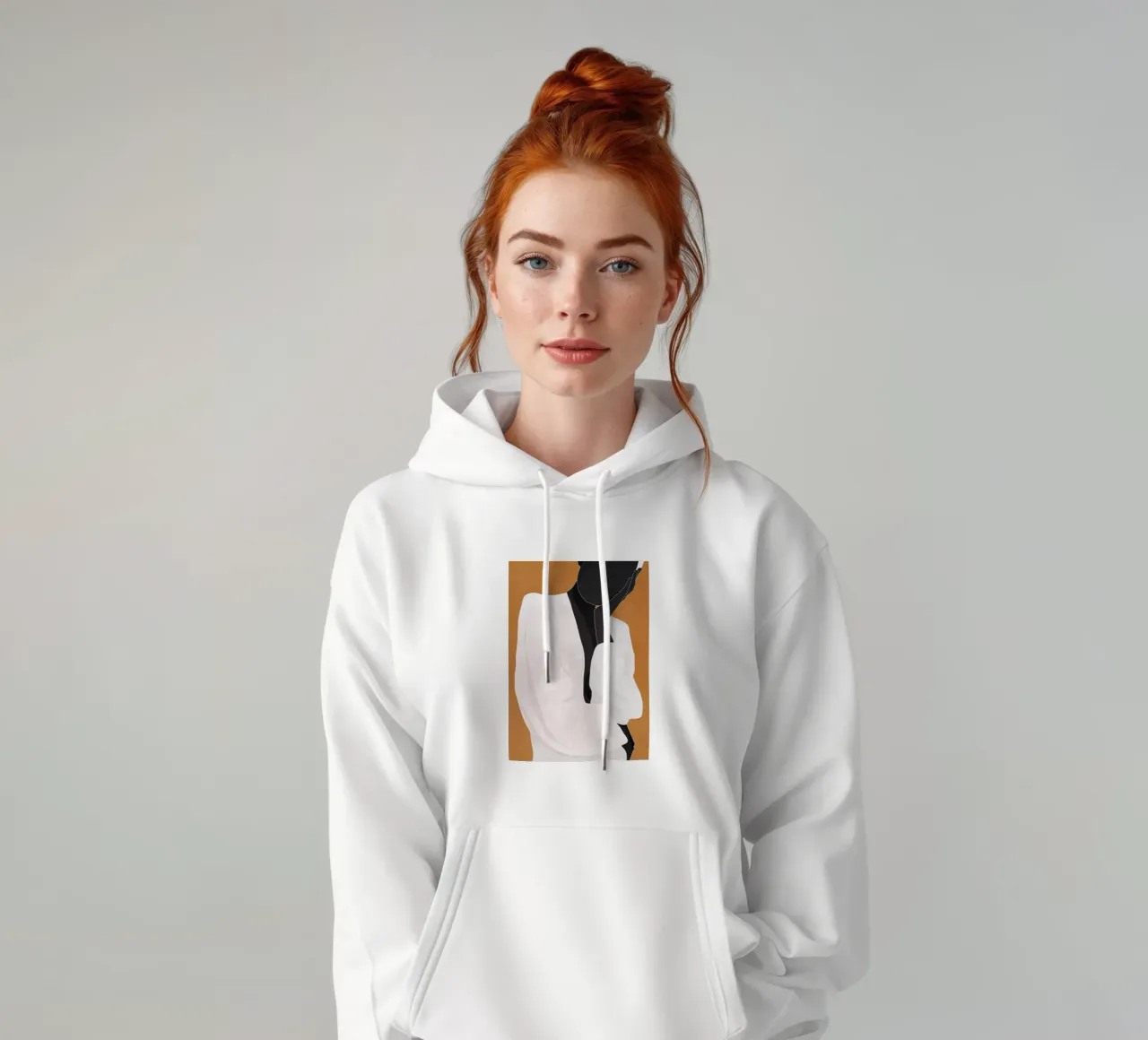 Ragazza d'arte minimale 9a felpa con cappuccio da ThingDesign