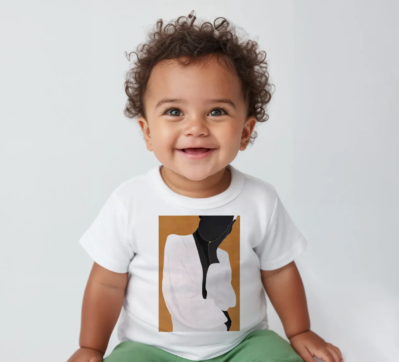 Ragazza d'arte minimale 9a maglietta neonato da ThingDesign