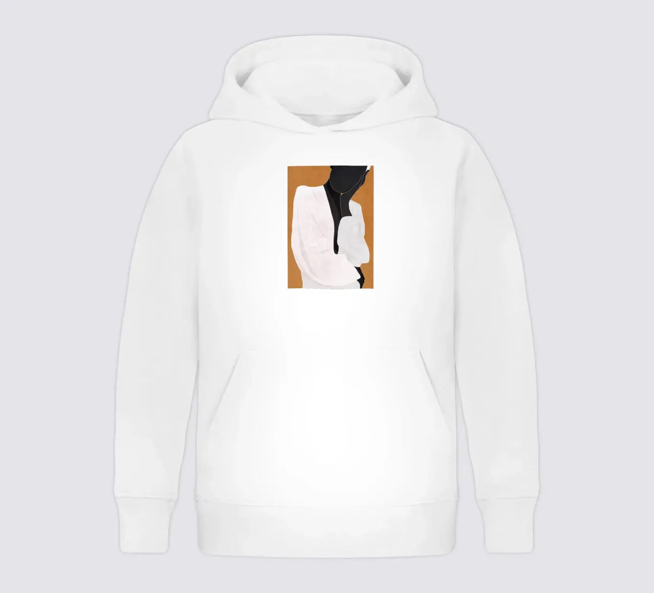 Minimal Art Girl 9a kids hoodie by ThingDesign