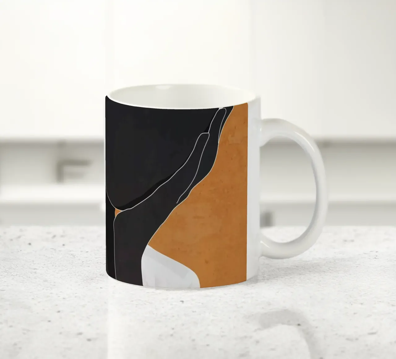 Ragazza d'arte minimale 9a tazza in ceramica da ThingDesign
