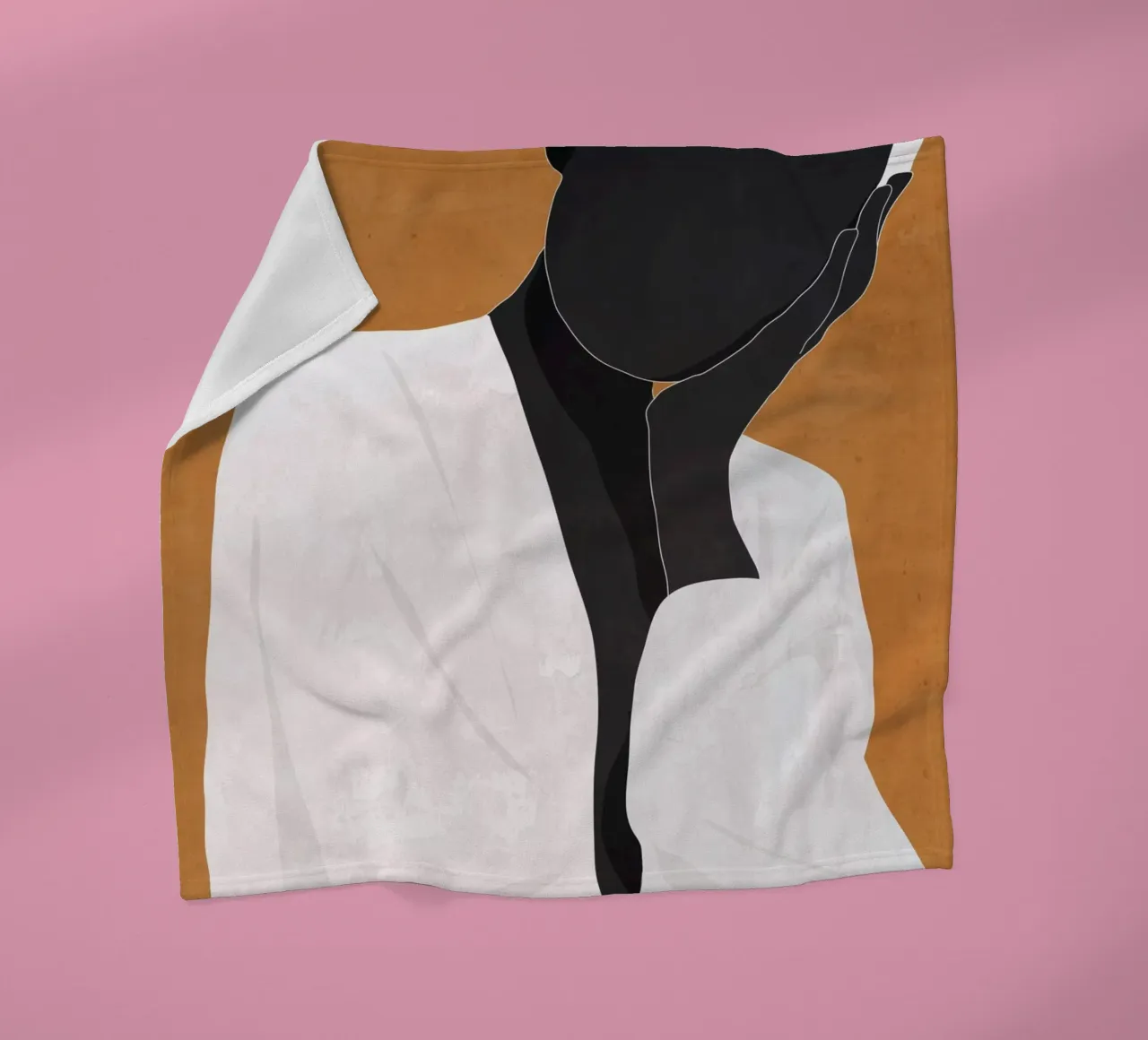 Ragazza d'arte minimale 9a coperta in pile da ThingDesign