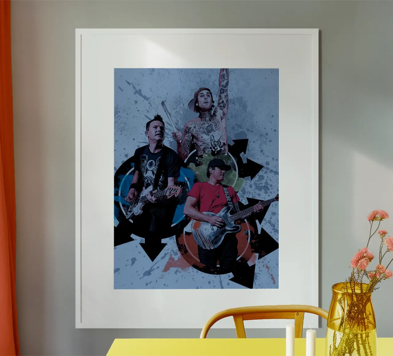 Blink 182 poster con marco de aluminio de Musadad Shop