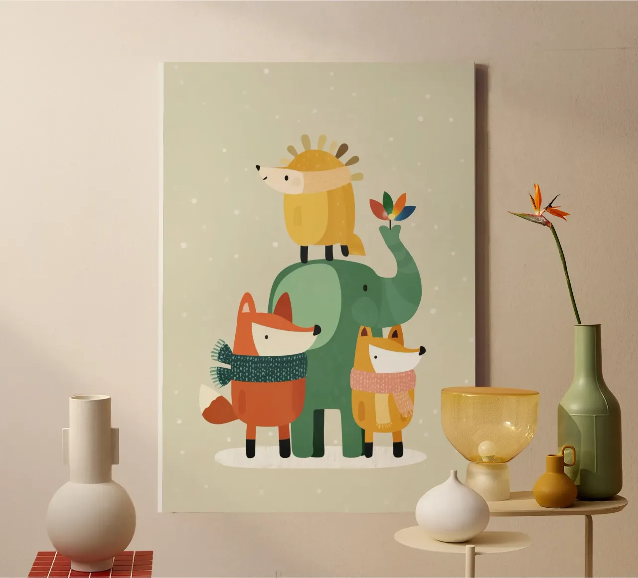 Team Cozy Critters tela con Cornice a cassetta da Kiara