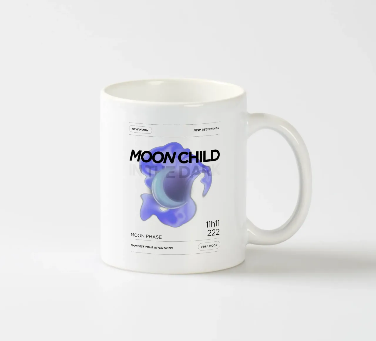 Maankind in het donker keramische mok van morphinaeblue