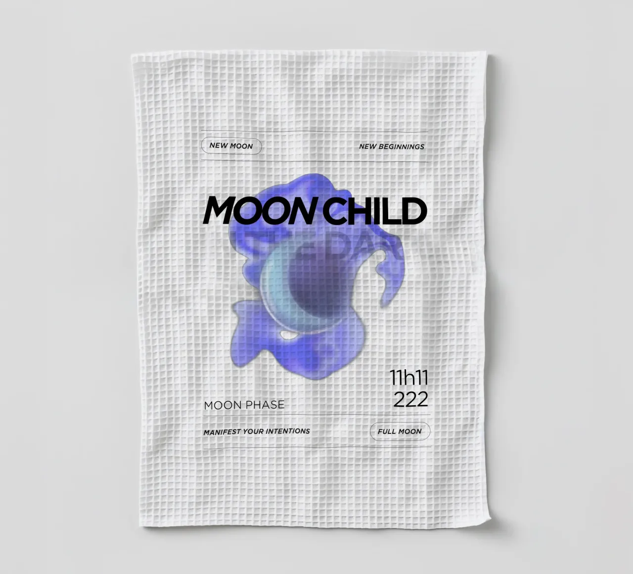 Enfant de la lune dans l'obscurité torchon de morphinaeblue