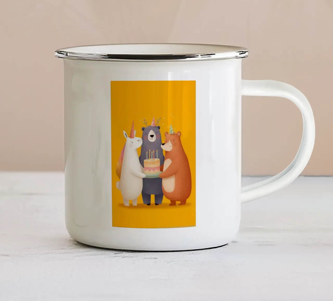 The Magical Birthday tazza in smalto da Kiara