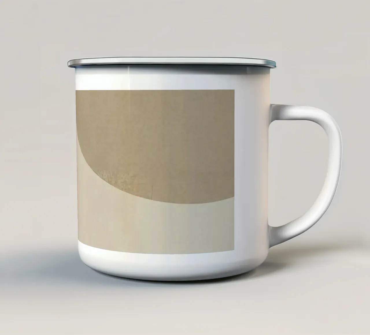 Forme astratte Sfondo beige e neutro tazza in smalto da DesignDoodle