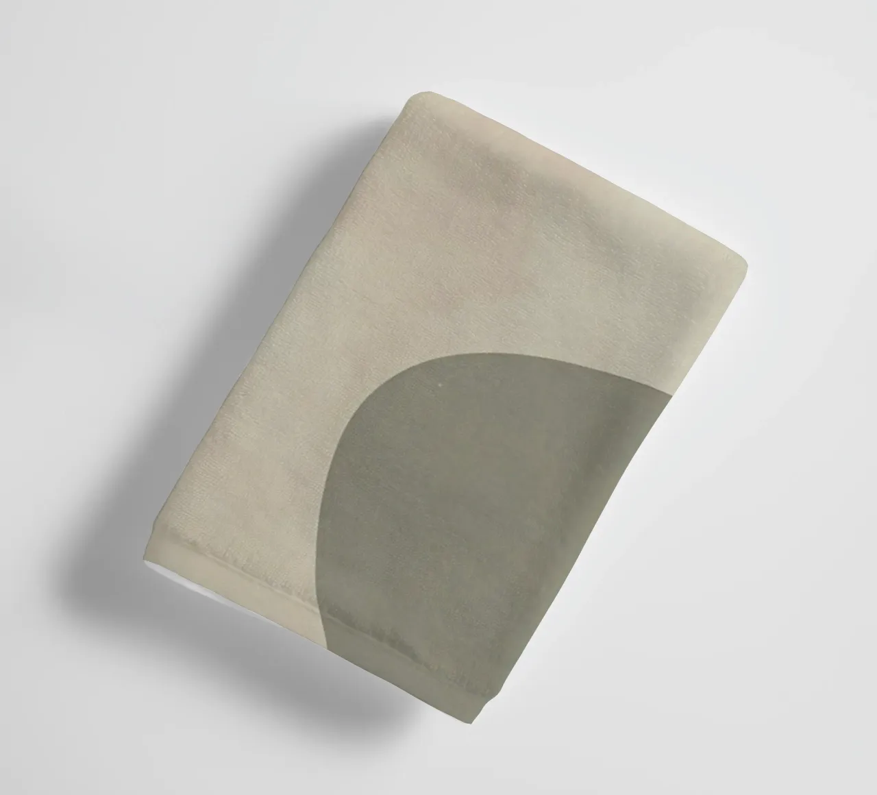 Abstract Shapes Beige and Neutral Background towel by DesignDoodle