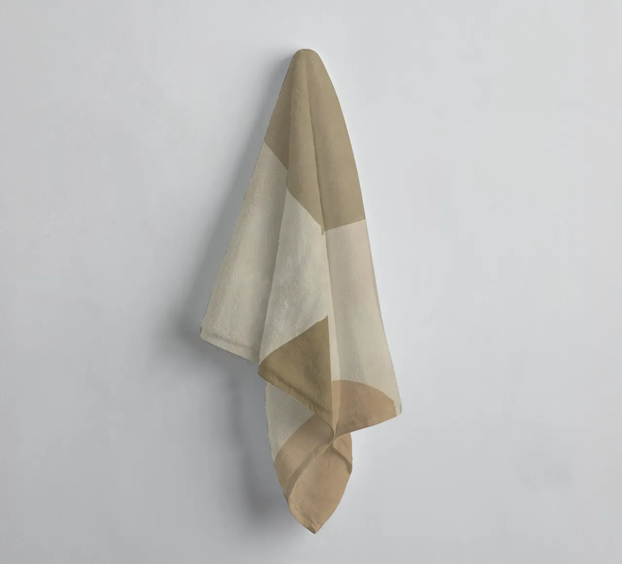 Abstract Shapes Beige and Neutral Background towel by DesignDoodle