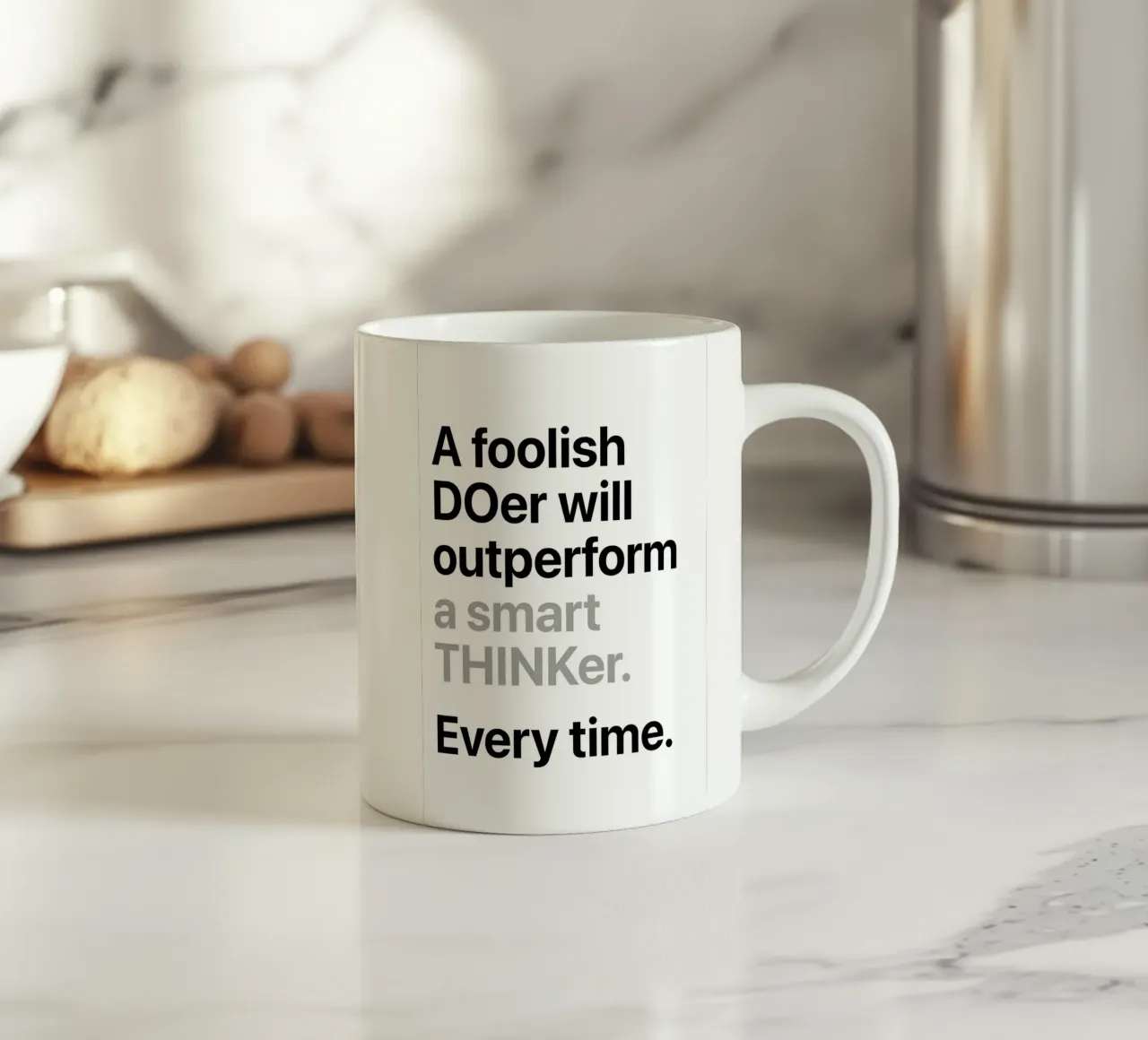 a'smart THINKer tazza in ceramica da Type & Tape