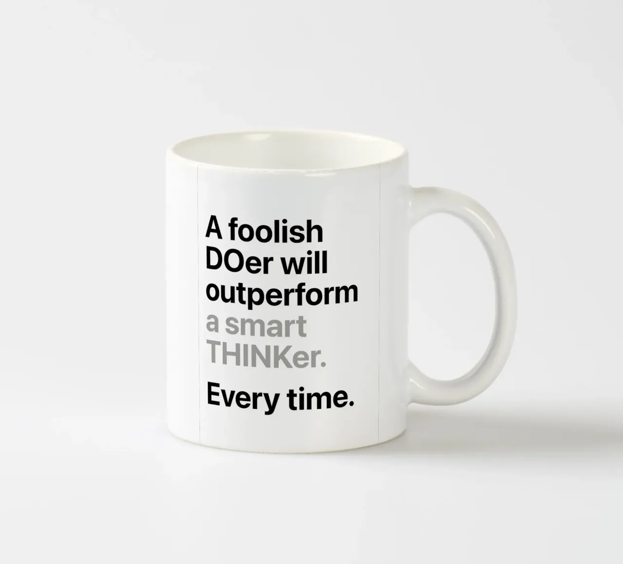 a'smart THINKer tazza in ceramica da Type & Tape