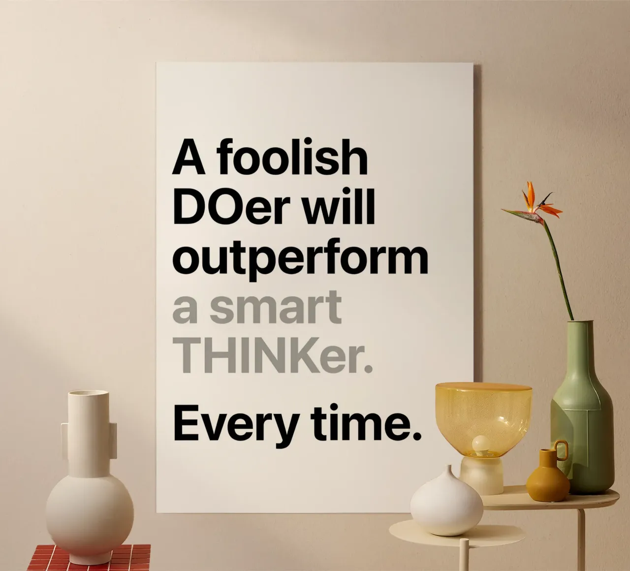 a'smart THINKer plexiglass da Type & Tape