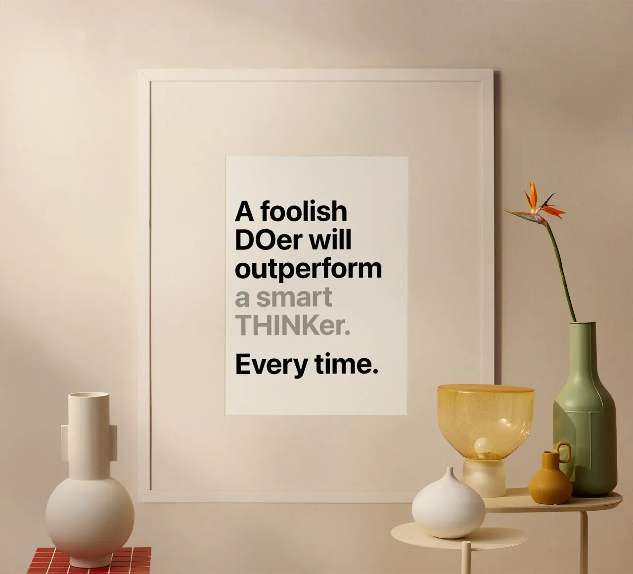a'smart THINKer poster con telaio in alluminio da Type & Tape