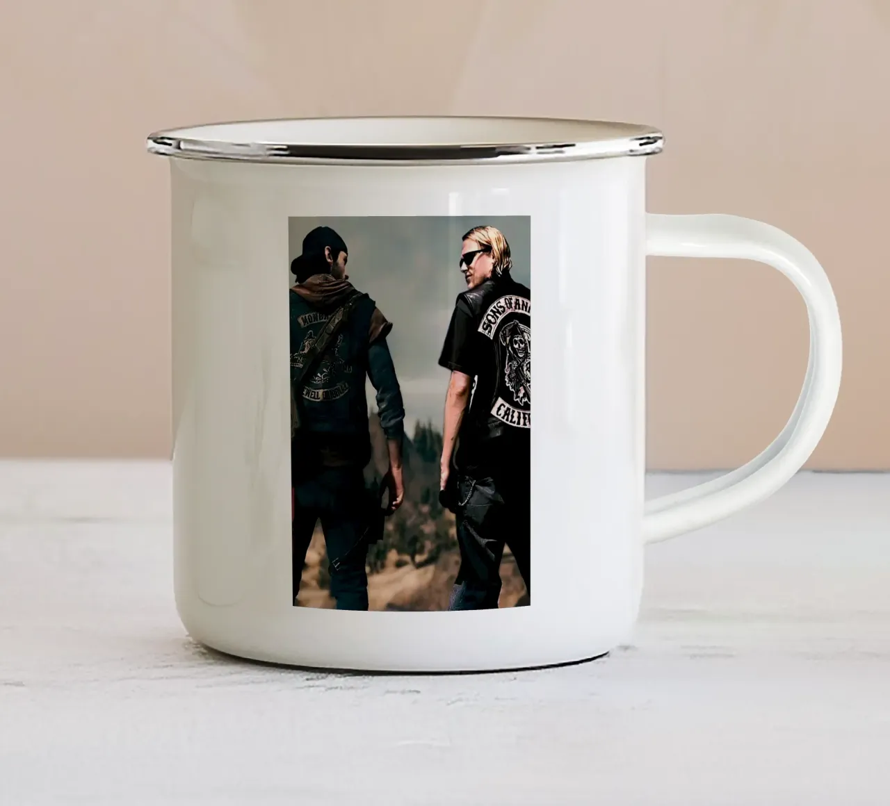 Sons of Anarchy tazza in smalto da Musadad Shop