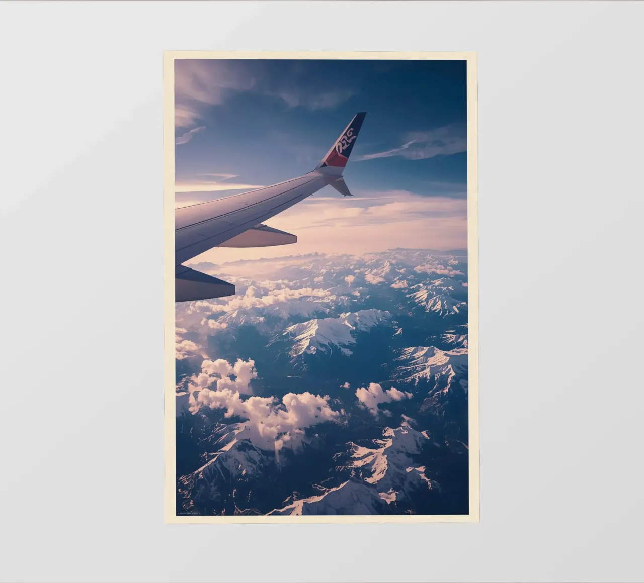 Ala di aereo sopra le montagne telo in pvc da DesignDoodle